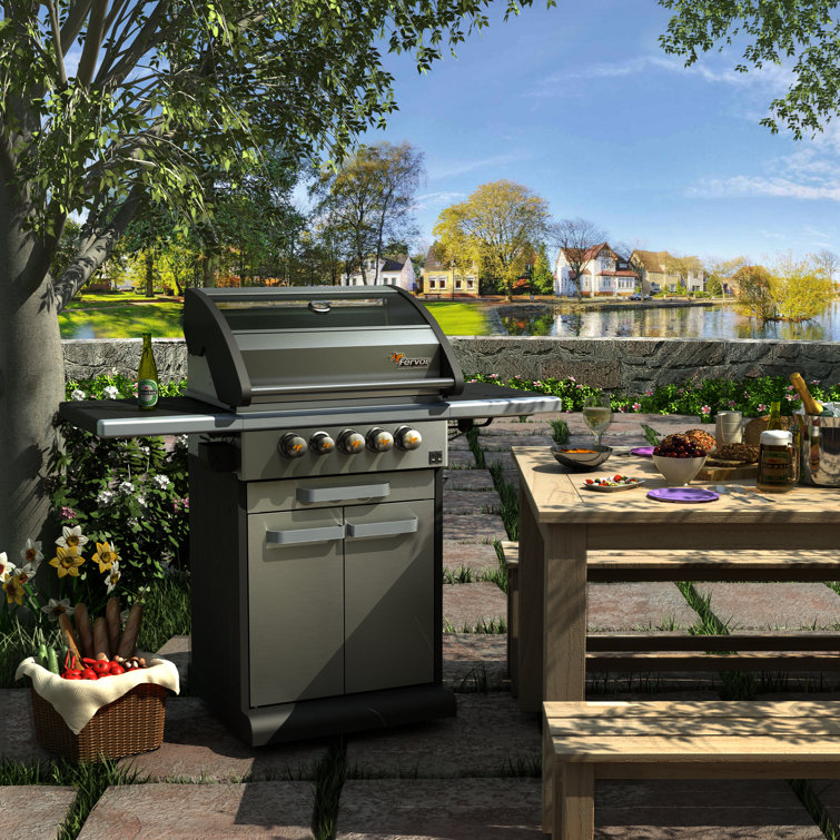 FEVR Fervor 3 Burner Countertop Liquid Propane Gas Grill with